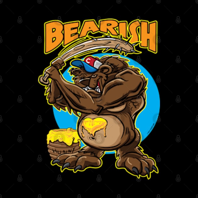 Bearish Bear with a baseball bat by eShirtLabs