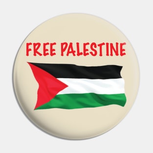 Free Palestine (English) Pin