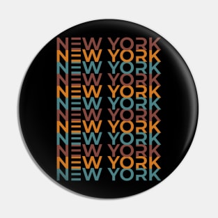 New York typographic design Pin