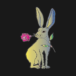 easter bunny with a rose T-Shirt