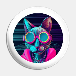 Cyberpunk cat Pin