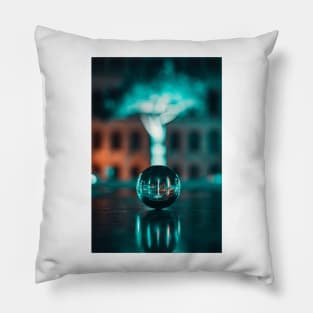 Neon-Lit Crystal Ball Pillow