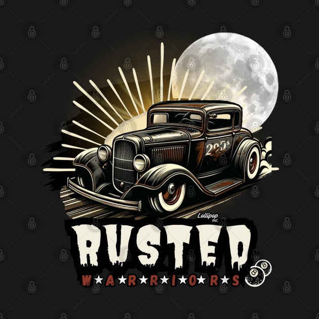 Rusted 40's Style - Vintage Classic American Muscle Car - Hot Rod and Rat Rod Rockabilly Retro Collection by LollipopINC