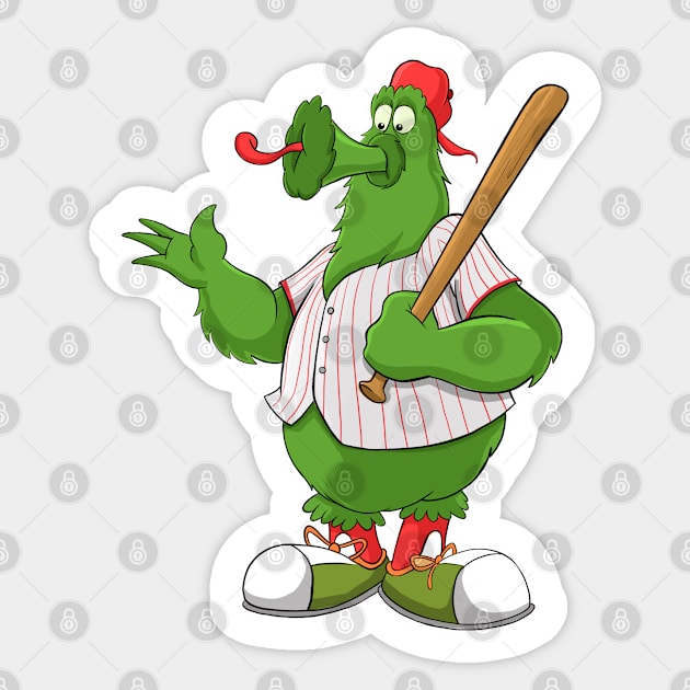 Philly Phanatic Sticker Gritty Sticker Philadelphia Phillies 