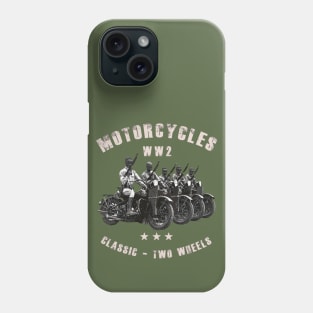 WW2 classic retro motorcycles Phone Case