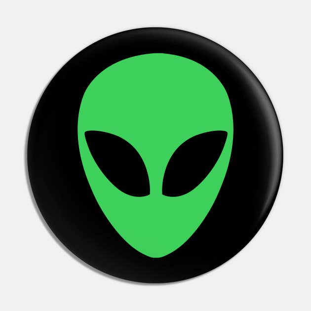 Alien Head Pin by AlienShibaStudios