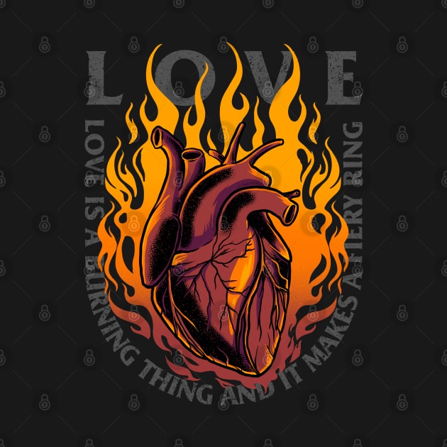 Love Burn Thing Fiery Ring Cash Lovely Heart Human Anatomy by alxmd