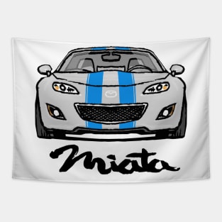 MX5 NC2 White w/ Blue Stripes Tapestry