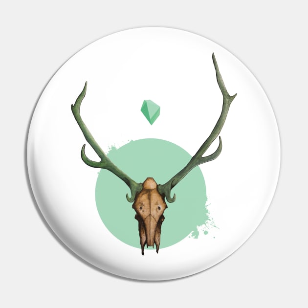 Deer skull Pin by glavabegunats