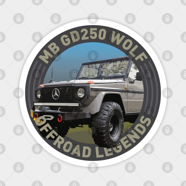 4x4 Offroad Legends: Mercedes-Benz G-klasse GD 250 Wolf Cabrio Magnet by OFFROAD-DESIGNS