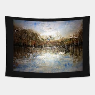 Semi abstract river scape 5 Tapestry