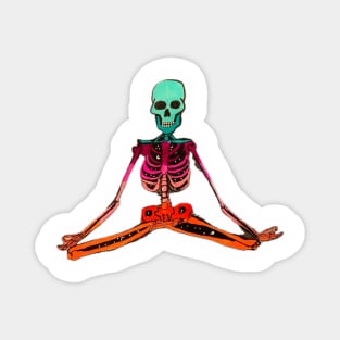 Meditation Skeleton - Multicolor Magnet