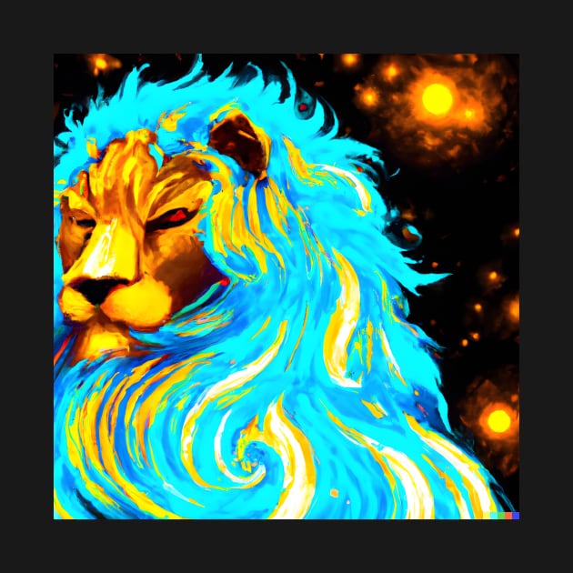 COSMIC BLUE LION by ALLTHINGSMINv