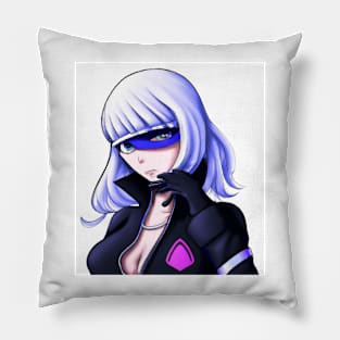 Anime Girl with Retro Sunglasses Pillow