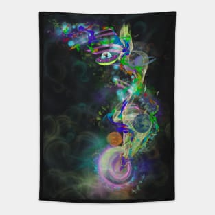 Interstellar travel space bunny Tapestry