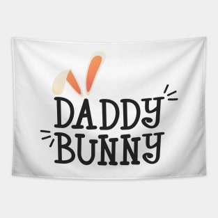 Simple and Cute Daddy Bunny Easter Typography Tapestry