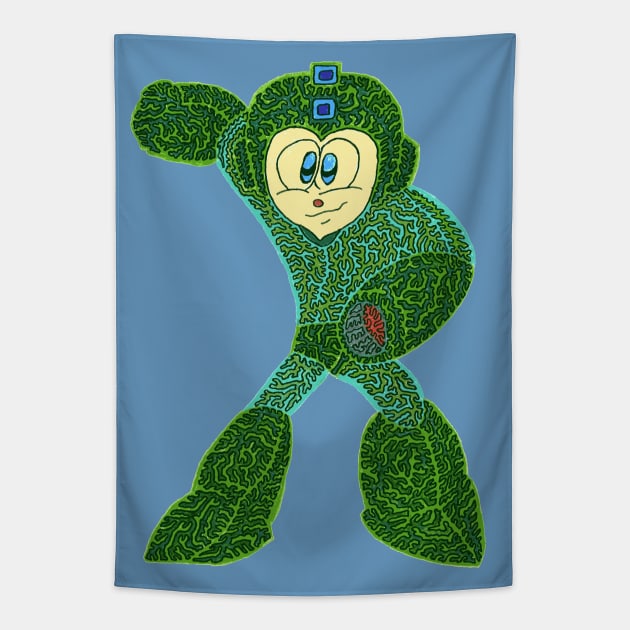 Leaf Man - Mega Man Tapestry by NightserFineArts