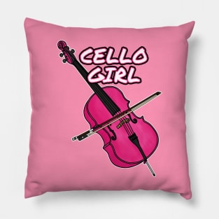 Cello Girl Female Cellist String Quartet Funny Pillow