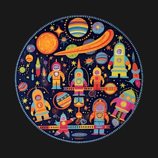 Cosmic Adventures: Galactic Crew Mat | Playful and Whimsical Design T-Shirt