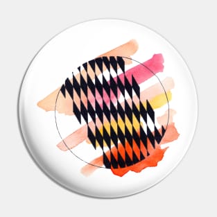 Checkered Watercolor Pin