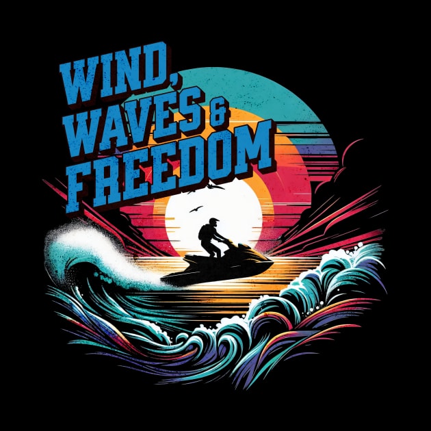 Wind, Waves and Freedom Jetski Design by Miami Neon Designs