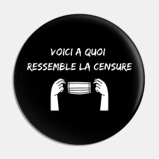 Voici a quoi ressemble la censure illustration avec un masque Pin