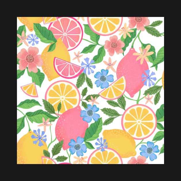 Pink lemons by Papergrape