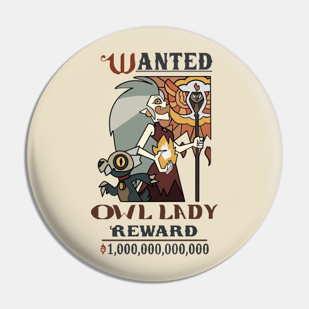 WANTED OWL LADY Pin by AnnSaltyPaw