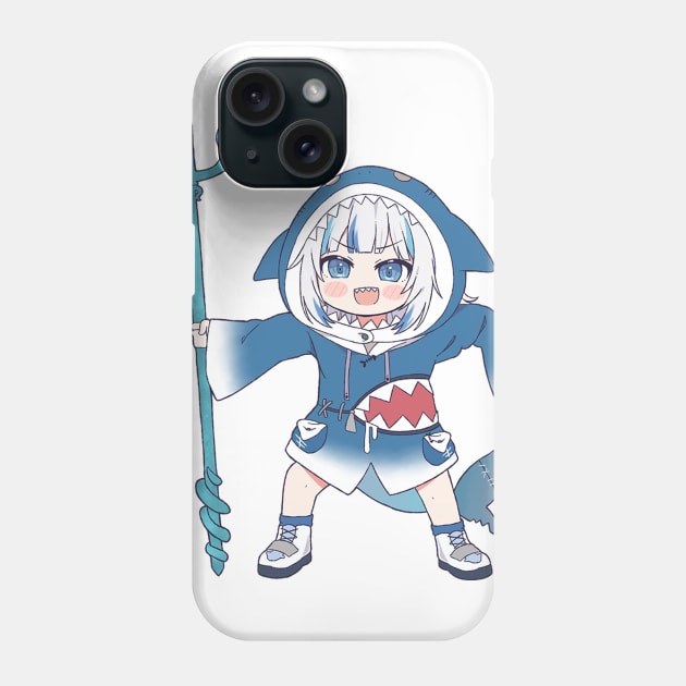 Gawr Gura Chibi Phone Case by Kent