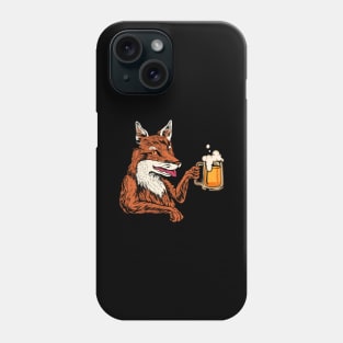 Cheers - Fox drinks beer - Beer festival Phone Case