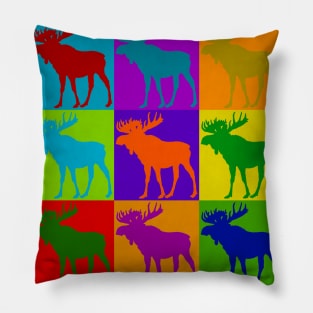 Moose Pop Art Best Selling Retro Animal Vintage Design Gift Idea Lover Pillow