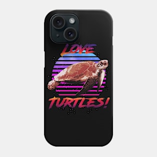 Turtles Love Retrowave Outrunner Phone Case