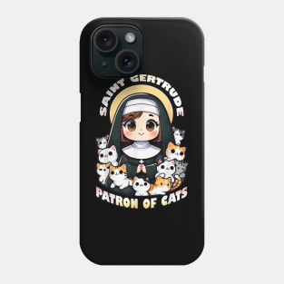 St. Gertrude of Nivelles Patron Saint of Cats Lovers Phone Case