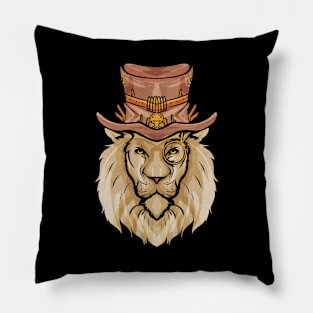 Steampunk Lion Pillow