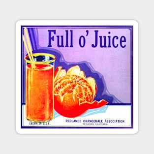 Full o' Juice Brand Label Magnet