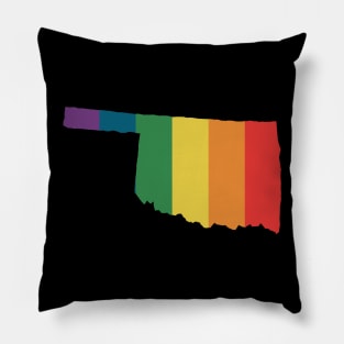 Oklahoma State Rainbow Pillow