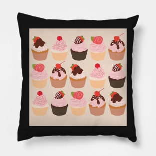 Pink Chocolate Cupcakes Pillow