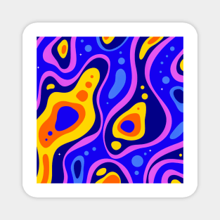 Psychedelic Groovy Pattern Magnet