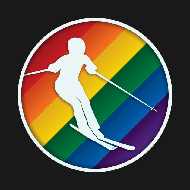 LGBTQ+ Skier without ponytail by jwsparkes