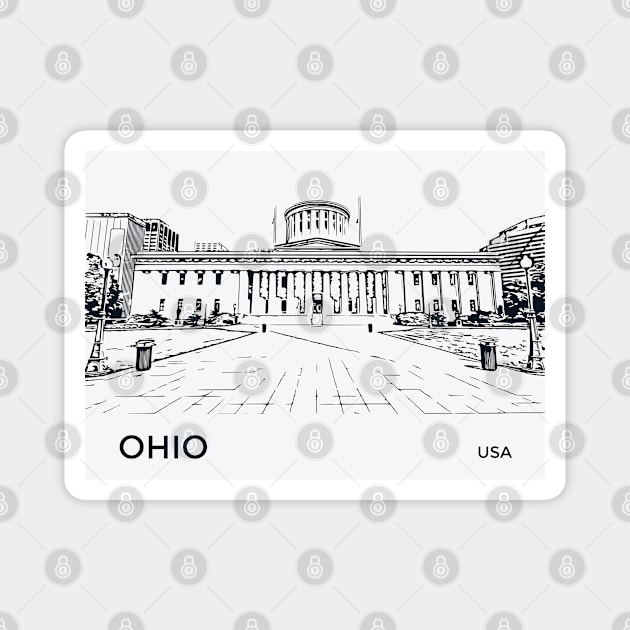 Ohio State USA Magnet by Lakeric