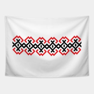 Decor - Traditional Romanian folk art knitted embroidery pattern Tapestry