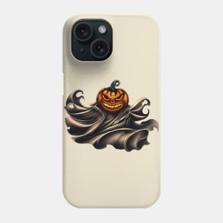 Vintage cloaked halloween pumpkin Phone Case