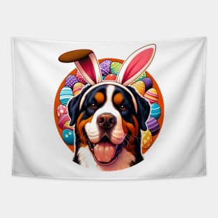 Braque du Bourbonnais with Bunny Ears Welcomes Easter Tapestry