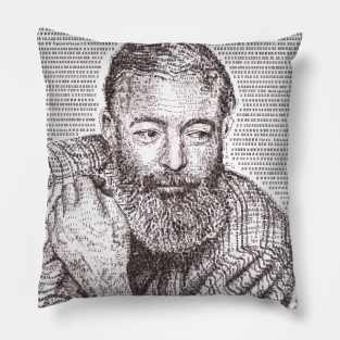 Typewriter Art: Ernest Hemingway Pillow