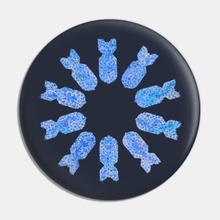 Crazy Daisy (blue) Pin