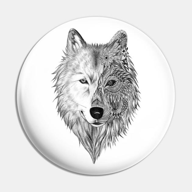 Wolf Wolf Pin Teepublic De