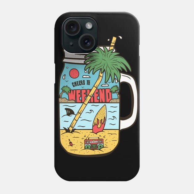 Cheers To Weekend Phone Case by busines_night