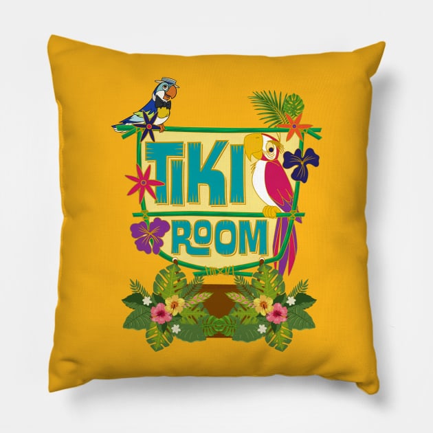 Enchanted Tiki Room Pillow by Gvsarts