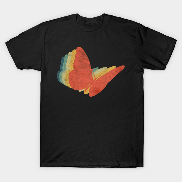 Discover Butterfly Retro Vintage Color - Butterfly - T-Shirt