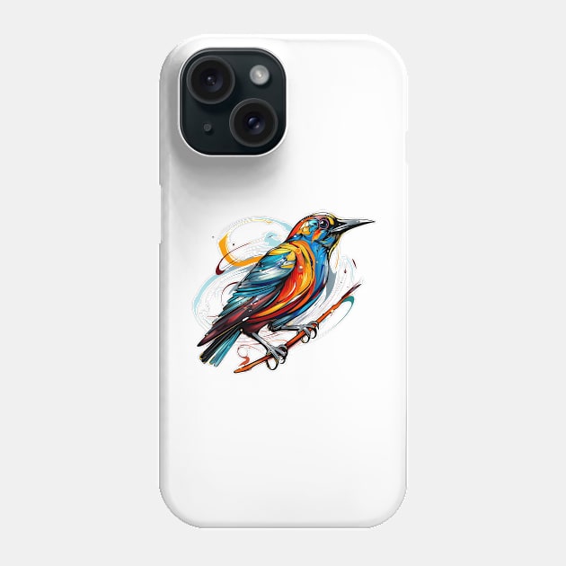 bird with pop art style Phone Case by gblackid